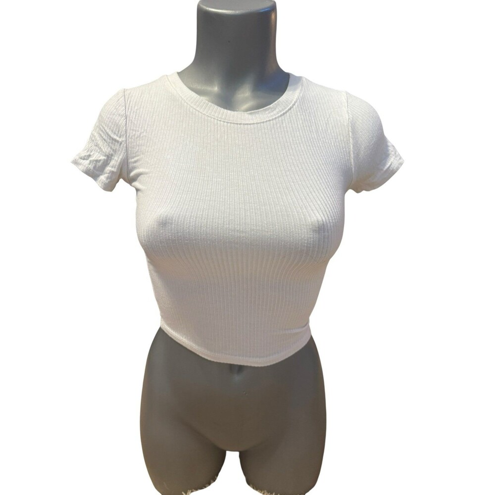 A New Day white short sleeve crop top t shirt XS